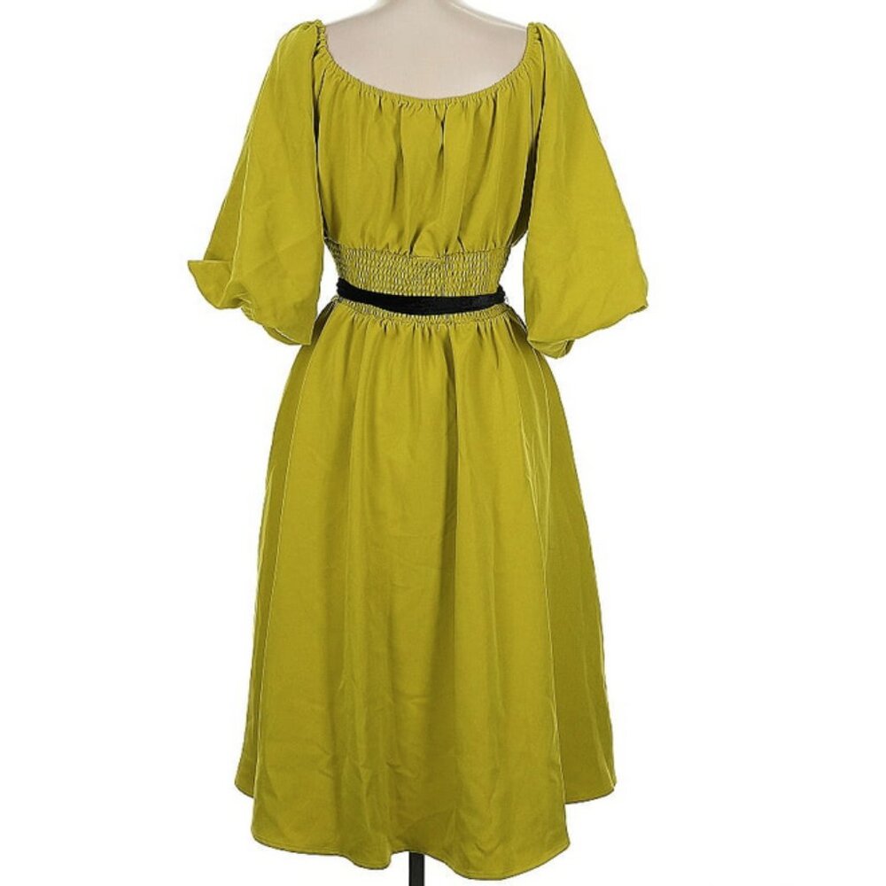 The Oblong Box Shop Eva Dress in Chartreuse - Picture 5 of 7